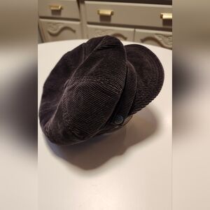 Chocolate Brown Corduroy Newsboy Cap